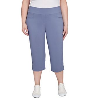 Hearts of Palm Plus Size The Blueprint Solid Tech Stretch Capri Pant