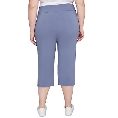 Hearts of Palm Plus Size The Blueprint Solid Tech Stretch Capri Pant