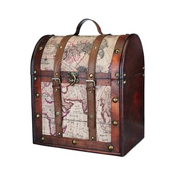 6 Bottle Old World Wooden Wine Box by Twine®