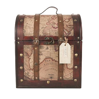 6 Bottle Old World Wooden Wine Box by Twine®