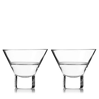 Raye Crystal Heavy Base Martini Glasses Viski®