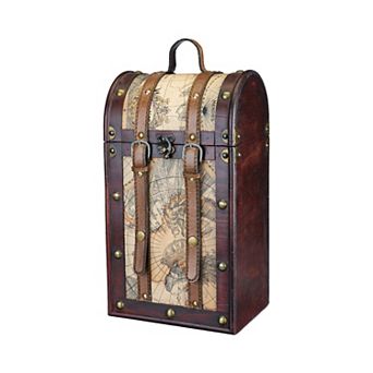 2 Bottle Old World Wooden Wine Box by Twine®