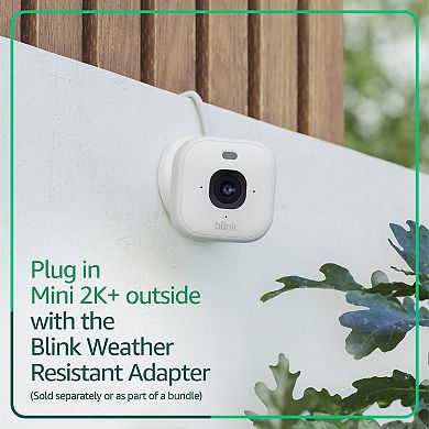 Blink Mini 2K Security Camera with Color Night Vision & Motion Detection