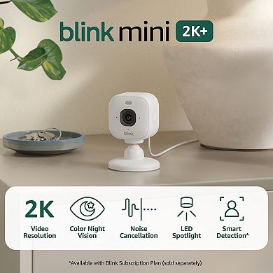 Blink Mini 2-pk. 2K Wireless Plug-In Security Camera