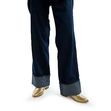 Rag & Co Noshiya Women's Patent Pleather Penny Loafers with Stud Detail