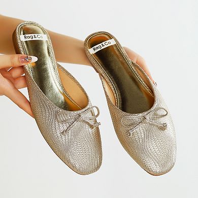 Rag & Co Jaylor Women's Bow Slip-On Mules