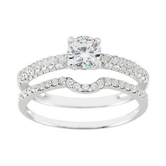 SIRI USA by TJM Sterling Silver Cubic Zirconia Ring Set