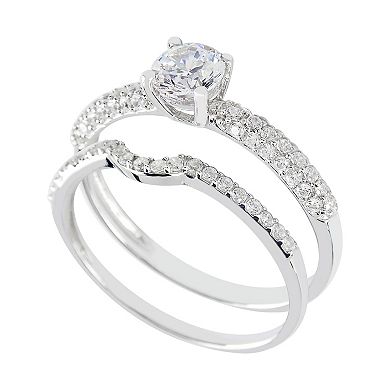 SIRI USA by TJM Sterling Silver Cubic Zirconia Ring Set