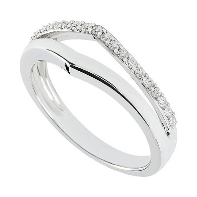 SIRI USA by TJM Sterling Silver Cubic Zirconia Accent Ring