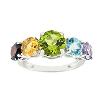 SIRI USA by TJM Sterling Silver Multi-Color Cubic Zirconia Ring