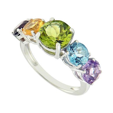 SIRI USA by TJM Sterling Silver Multi-Color Cubic Zirconia Ring