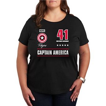 Plus Size Marvel Captain America Graphic Tee