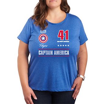 Plus Size Marvel Captain America Graphic Tee