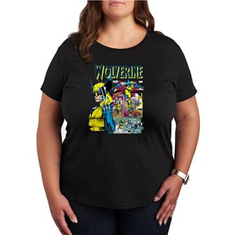 Plus Size Marvel Wolverine Comic Panels Graphic Tee