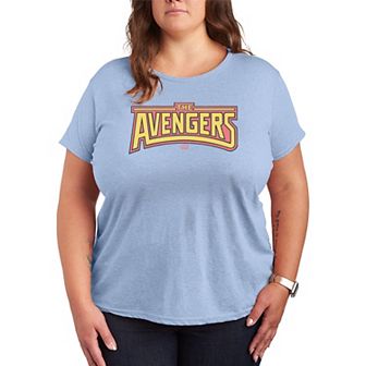 Plus Size Marvel The Avengers Retro Logo Graphic Tee