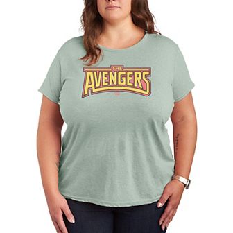 Plus Size Marvel The Avengers Retro Logo Graphic Tee