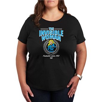 Plus Size Marvel The Fantastic Four: First Steps Invisible Woman Collegiate Graphic Tee