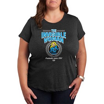 Plus Size Marvel The Fantastic Four: First Steps Invisible Woman Collegiate Graphic Tee