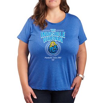 Plus Size Marvel The Fantastic Four: First Steps Invisible Woman Collegiate Graphic Tee