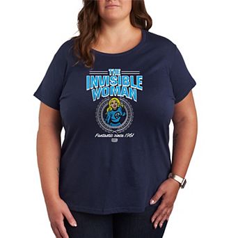 Plus Size Marvel The Fantastic Four: First Steps Invisible Woman Collegiate Graphic Tee