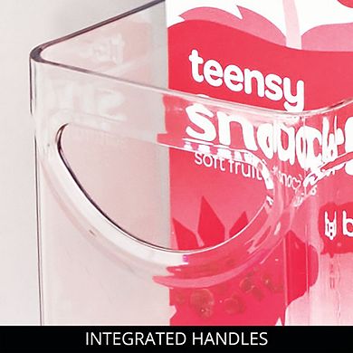 mDesign Narrow Pantry Bin with Handles for Kitchen Cabinets or Fridge, Set of 4, Clear