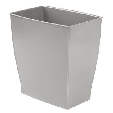 mDesign Small Rectangular Bathroom Trash Cans - Set of 4 - Gray