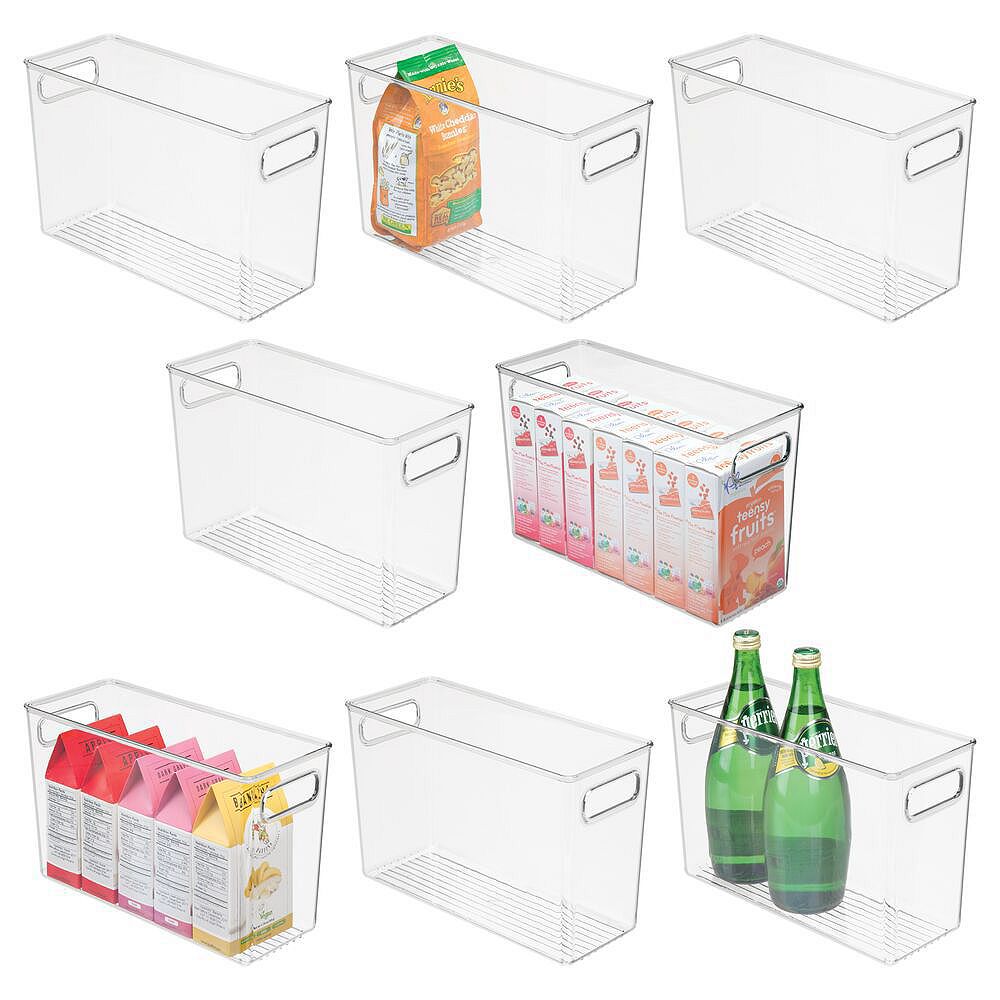 mDesign Storage Bin with Handles for Kitchen, Bathroom, or Home Office ...