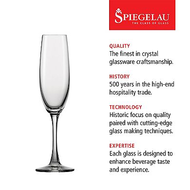 Spiegelau Wine Lovers 6.7 oz Champagne flute (set of 4)