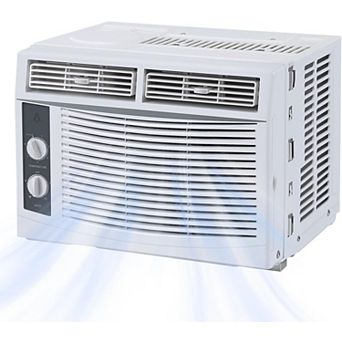 5000 BTU Window AC with Remote, Low Noise & Energy Saver, Cools 150 sq ft for Bedroom, Office, Dorm