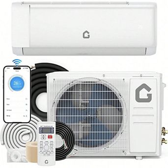 12000 BTU WiFi Mini Split AC, 19 SEER2, Alexa, Cools 750 sq ft, Energy Efficient, Kit & Remote