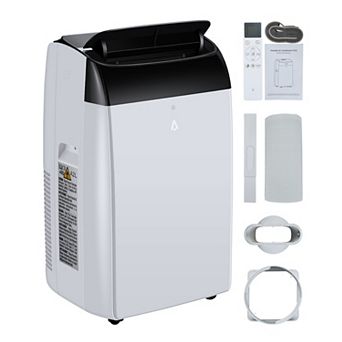 12000 BTU Portable 3-in-1 AC, Energy Efficient, Remote, Sleep Mode, Timer & Window Kit, Black
