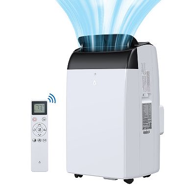 12000 BTU Portable 3-in-1 AC, Energy Efficient, Remote, Sleep Mode, Timer & Window Kit, Black