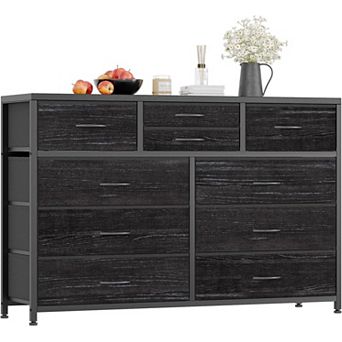 Dresser TV Stand for 43/50/55 Inch TV，Console with 10 Drawers & Storage Organizers