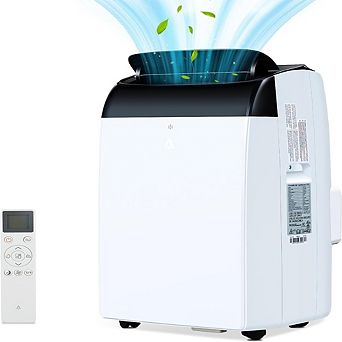 12000 BTU Portable 3-in-1 AC with Dehumidifier, Fan, Sleep Mode, Remote, Timer & Installation Kit