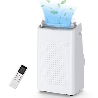 14000 BTU Portable AC, 3-in-1 Cooling, Dehumidifier & Fan, Remote, 24H Timer, Cools up to 750 sq ft
