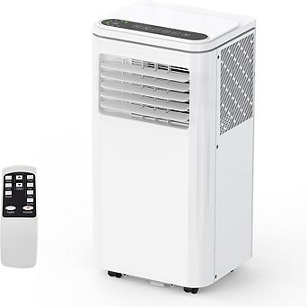 8000 BTU Energy Efficient Portable AC with window kit, remote, 24H timer, portable vent.
