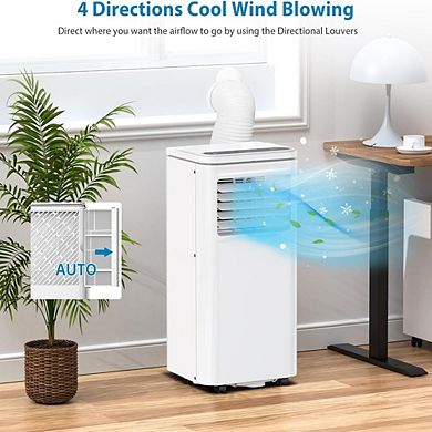 8000 BTU Energy Efficient Portable AC with window kit, remote, 24H timer, portable vent.