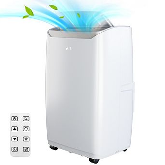 12000 BTU Portable AC, 3-in-1, quiet sleep mode, remote, 3 speeds, 24H timer, cools 550 sq ft.