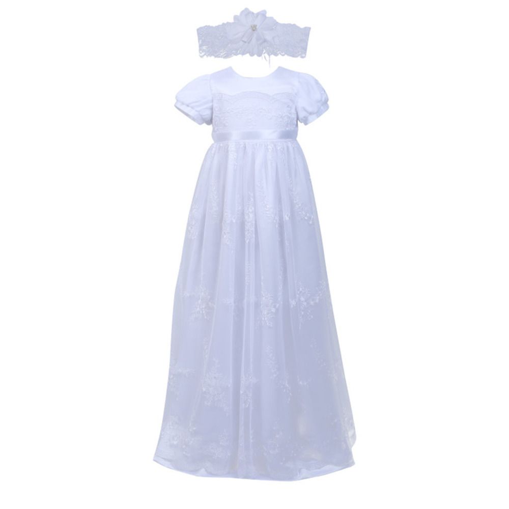newborn white christening dress Girls Gowns & Baptism Nicolette's Couture The gown is lined with a soft rayon and fastens in back with three buttons Wholesale Newborn Baby White Baptism