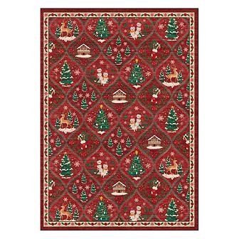 Garvee Christmas Holiday Elegance Rug Ultra Thin Washable Rug for Dining Room Hallway Living Room