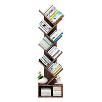 Tree like bookshelf - wooden floor standing bookshelf, suitable for living rooms and study rooms