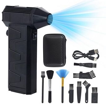 Rechargeable air purifier with 9 brushes, suitable for cleaning computer keyboards