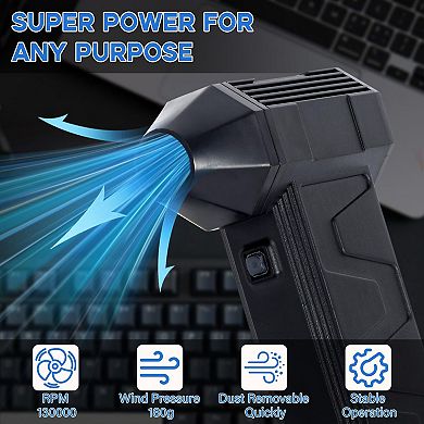 Rechargeable air purifier with 9 brushes, suitable for cleaning computer keyboards