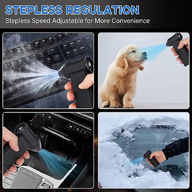 Rechargeable air purifier with 9 brushes, suitable for cleaning computer keyboards