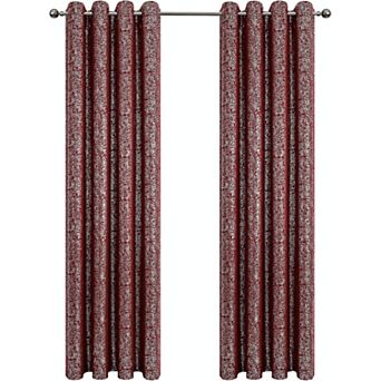 Kate Aurora 2 pc Metallic Sparkle Thermal Grommet Blackout Curtain Panels