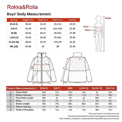 Boys' Rokka&Rolla Reversible Fleece Puffer Jacket