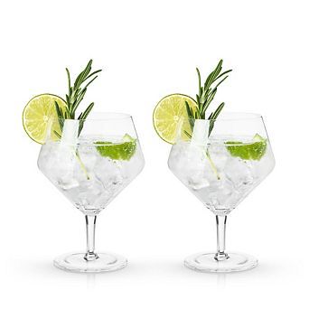 Angled Crystal Gin & Tonic Glasses by Viski®