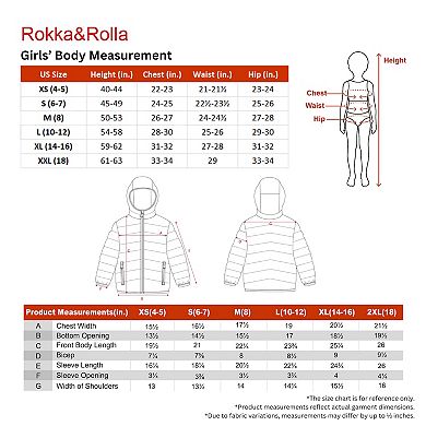 Girls' Rokka&Rolla Reversible Soft Fleece Puffer Jacket
