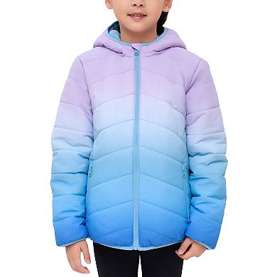 Girls' Rokka&Rolla Reversible Soft Fleece Puffer Jacket