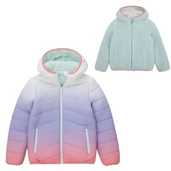 Girls' Rokka&Rolla Reversible Soft Fleece Puffer Jacket
